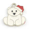 Polar Bear Winter Christmas 24.5mm Charms Pendants Tibetan Silver & Enamel Pack of 5