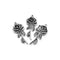 5 Pcs Tibetan Silver ROSE 45mm x 20mm Charms Pendants, Lead & Nickel Free Metal Charms Pendants Beads