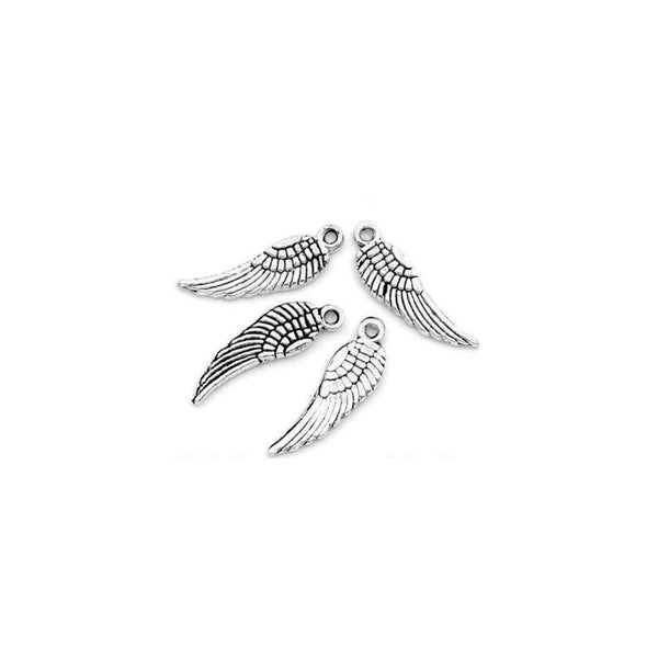 10 Pcs Tibetan Silver Angel Wing 17mm x 5mm Charms Pendants