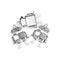5 Pcs Tibetan Silver ROBOT TOY 3D 40mm x 27mm Charms Pendants, Lead & Nickel Free Metal Charms Pendants Beads
